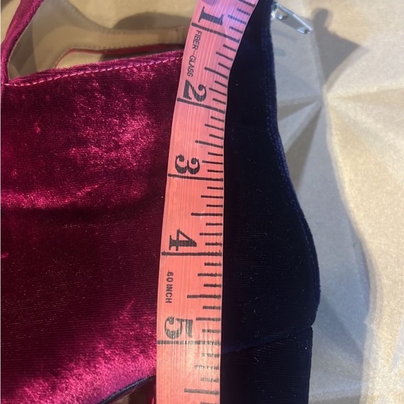 Toga Pulla velvet color block ankle boots fuschia & navy block heeel - Picture 13 of 13